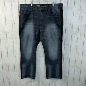 True‎ Nation Straight Fit Men's Jeans Dark Wash Stretch Denim Size 44x28